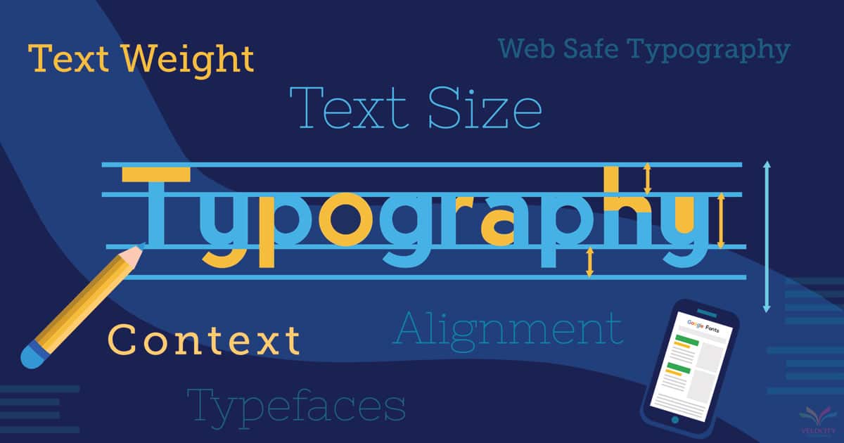 typography of a website